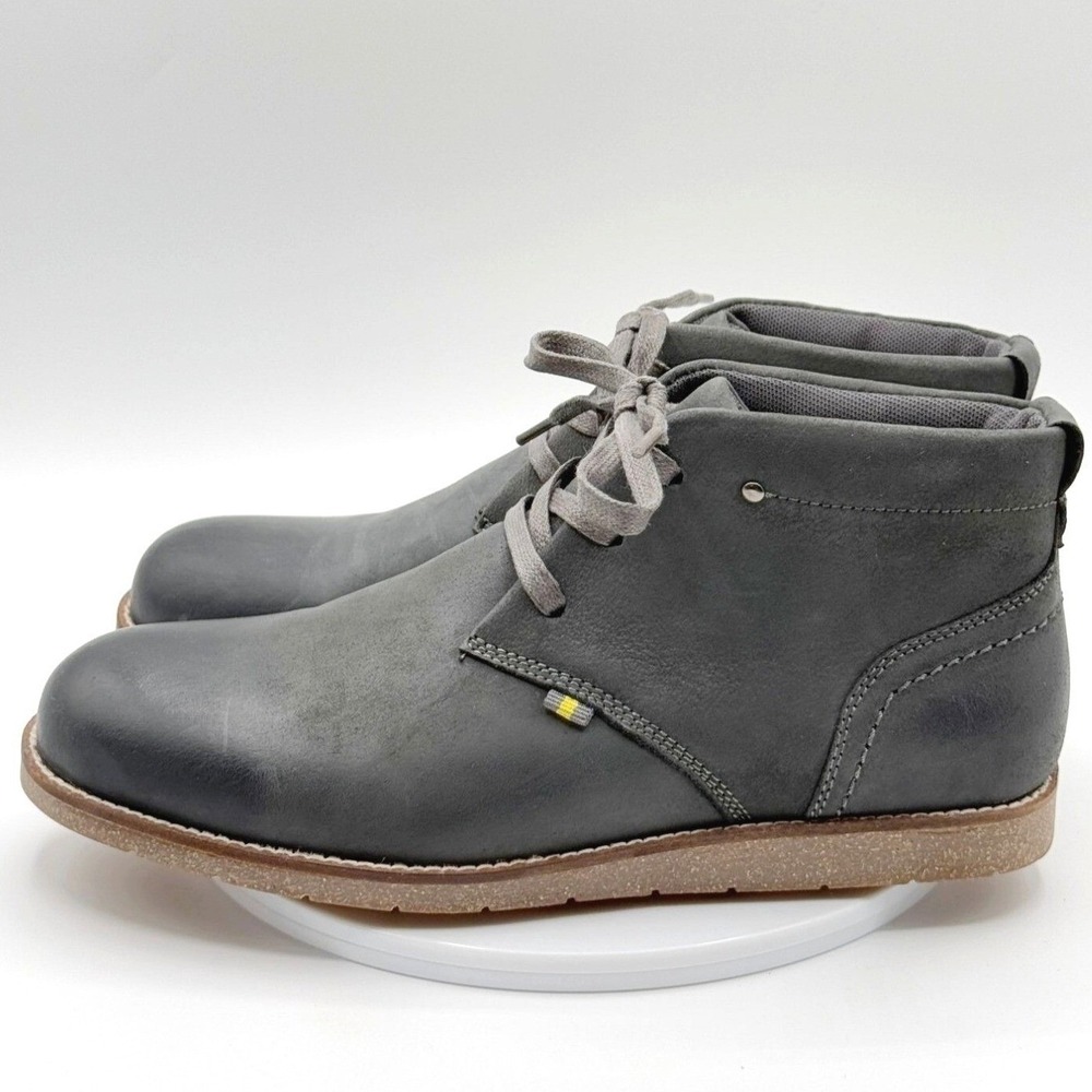 Thomas & Vine Chukka Boots Mens Size 8 Grey Leather Gum sole